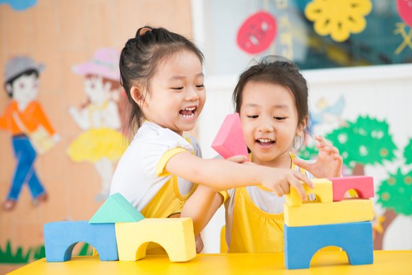 Children Playing In Childcare Centre