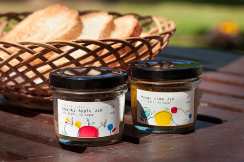 Kid-friendly Chunky Apple Jam and Mango Lime Jam from Haruplate