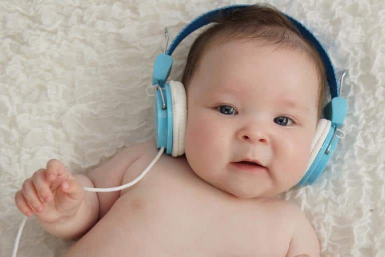 Baby Listening to Some Music