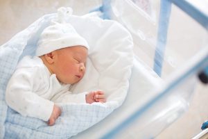 Baby Sleeping In A Hospital Baby Box