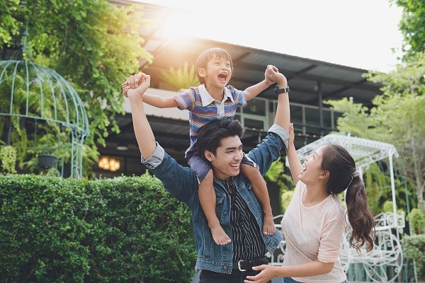 Enjoying outdoor activities with family